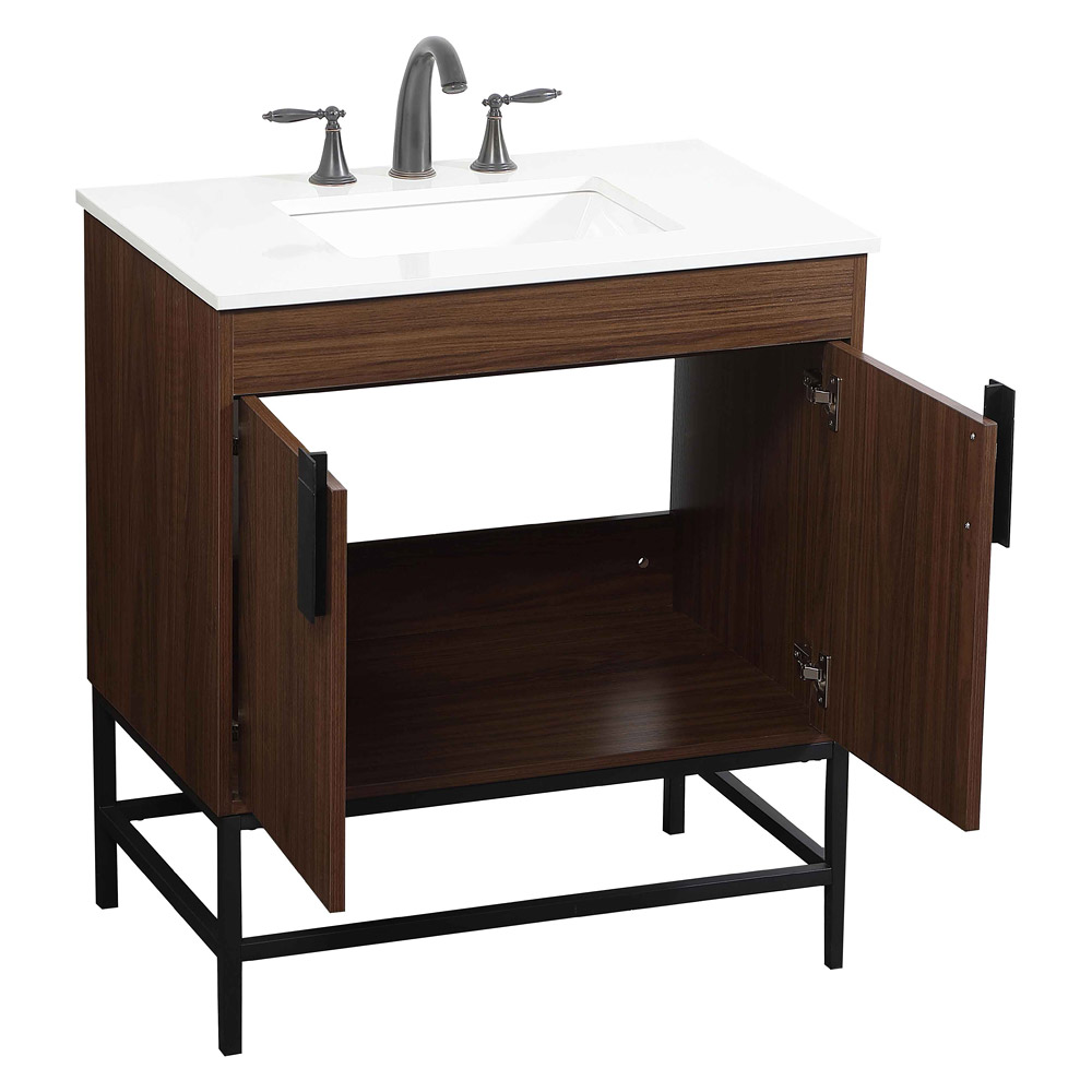 Elegant Bathroom Vanity - Walnut (VF48830MWT)