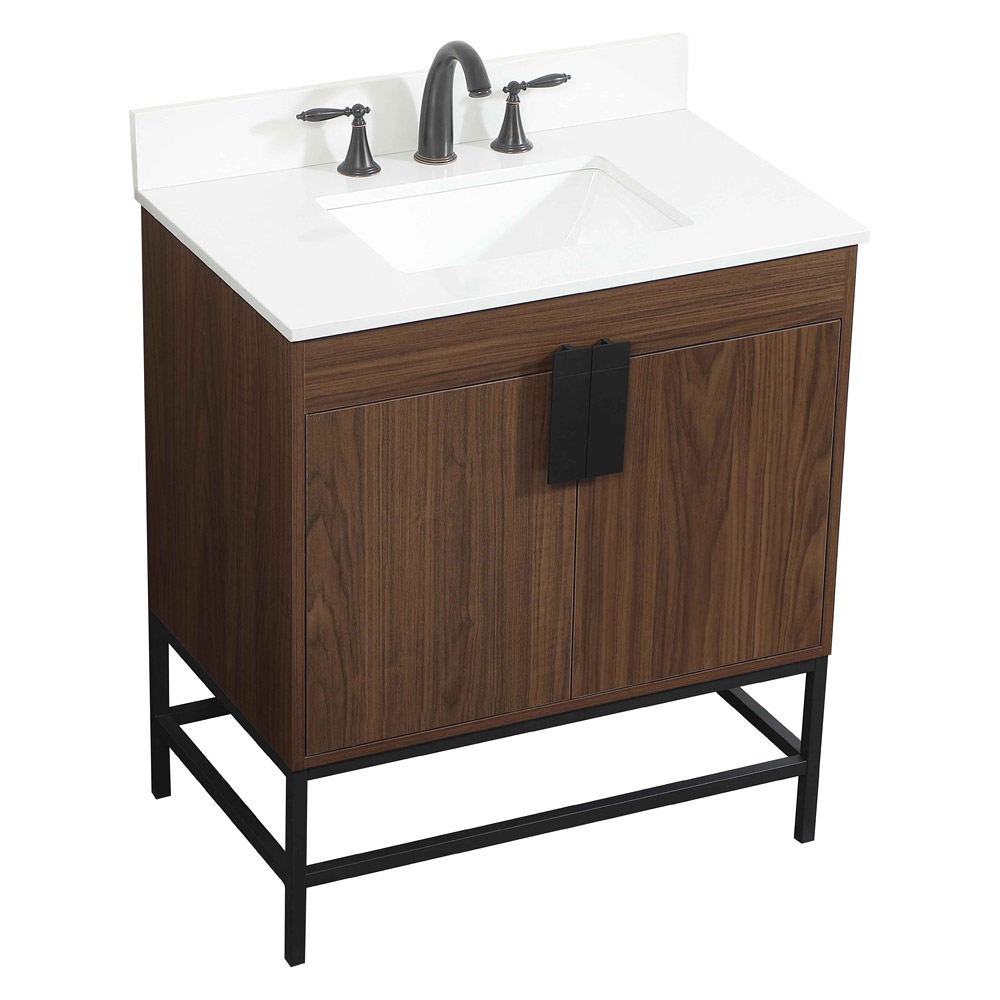 Elegant Bathroom Vanity - Walnut (VF48830MWT-BS)