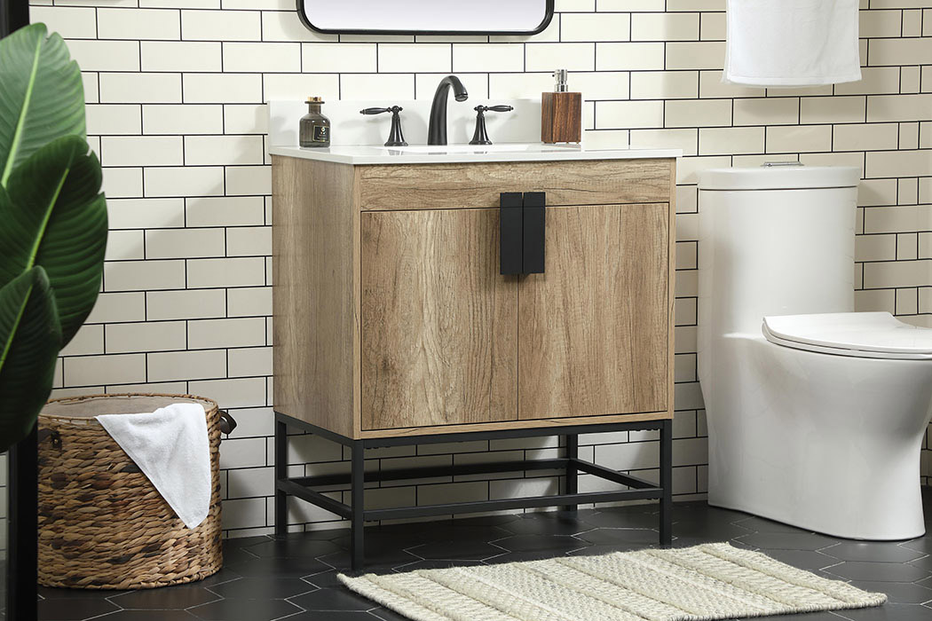 Elegant Bathroom Vanity - Natural Oak (VF48830NT-BS)