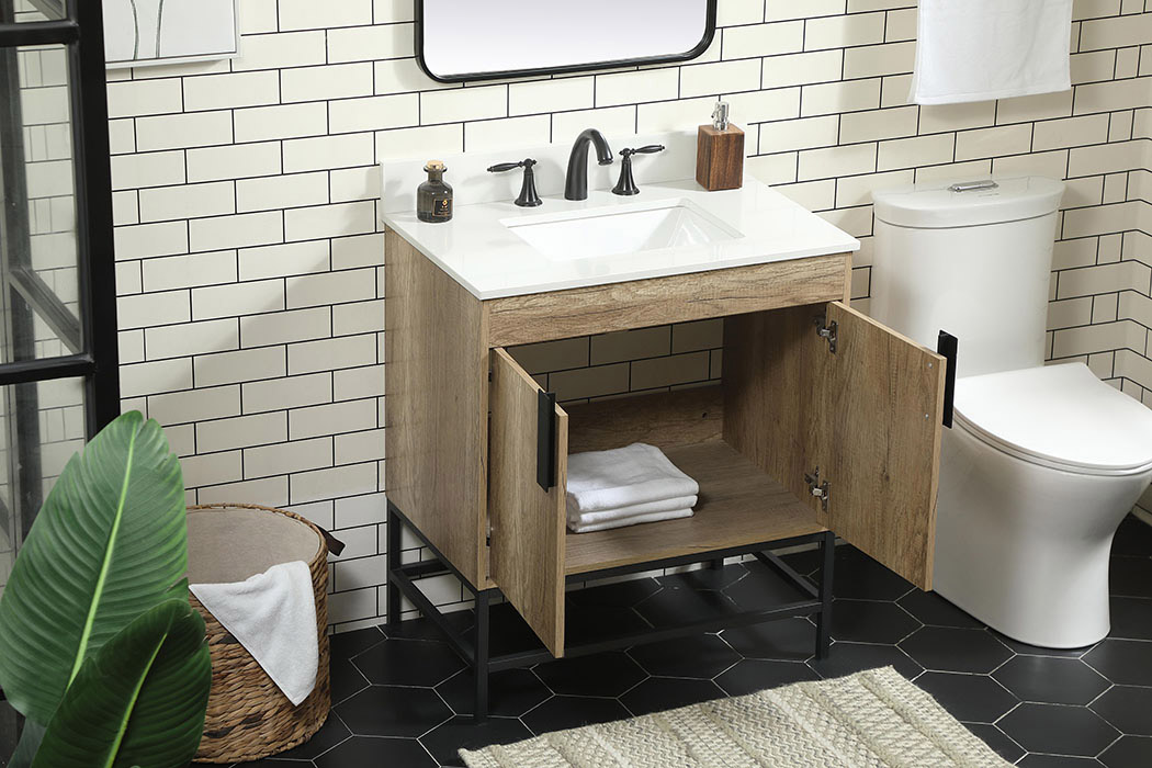 Elegant Bathroom Vanity - Natural Oak (VF48830NT-BS)