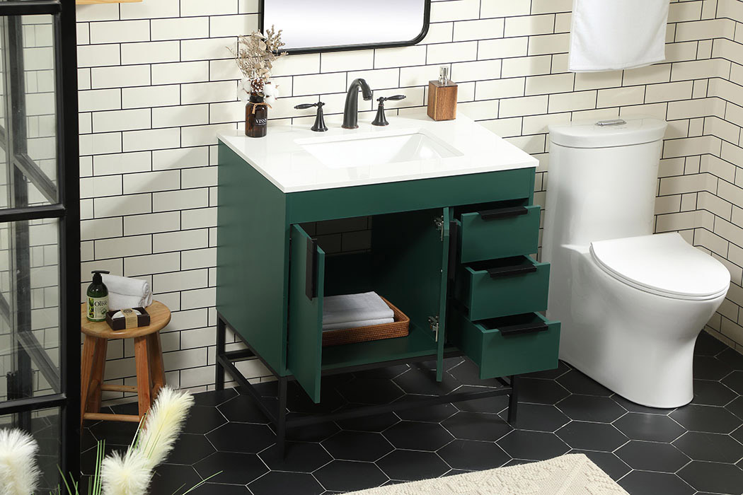 Elegant Bathroom Vanity - Green (VF48832MGN)