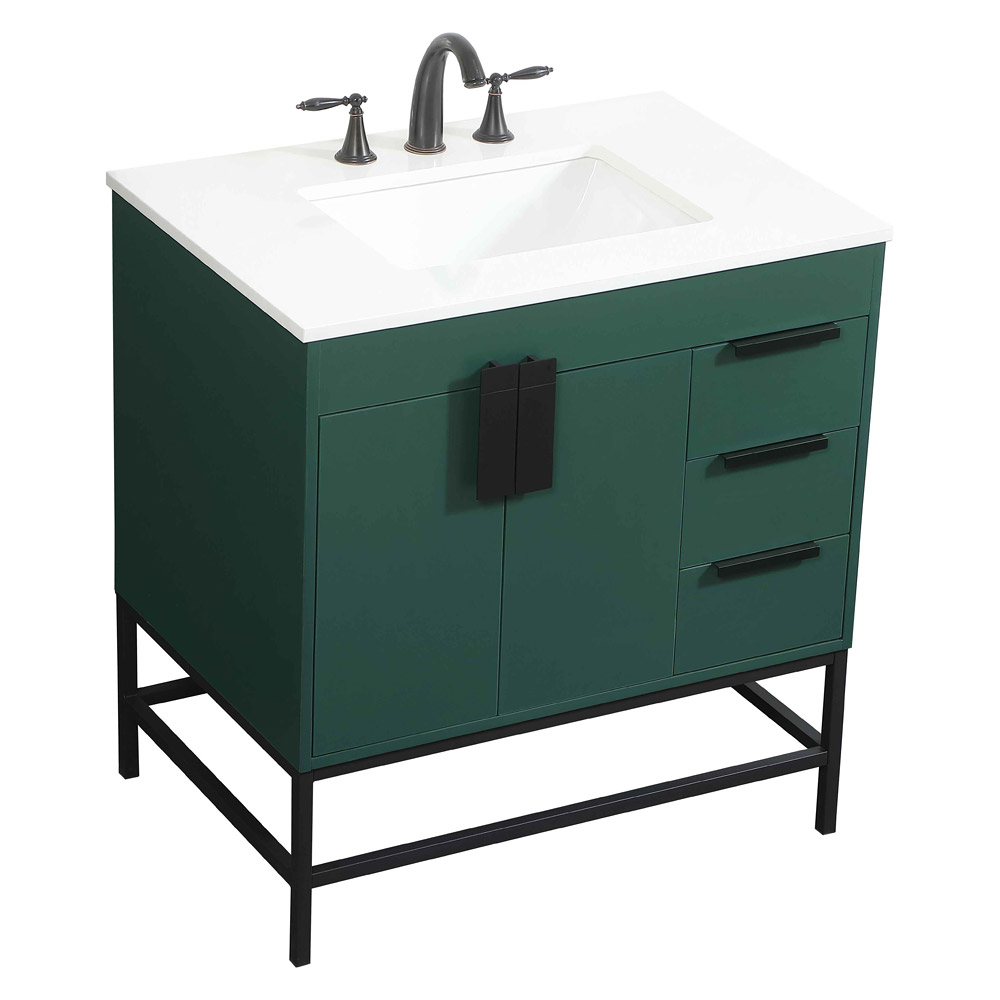 Elegant Bathroom Vanity - Green (VF48832MGN)
