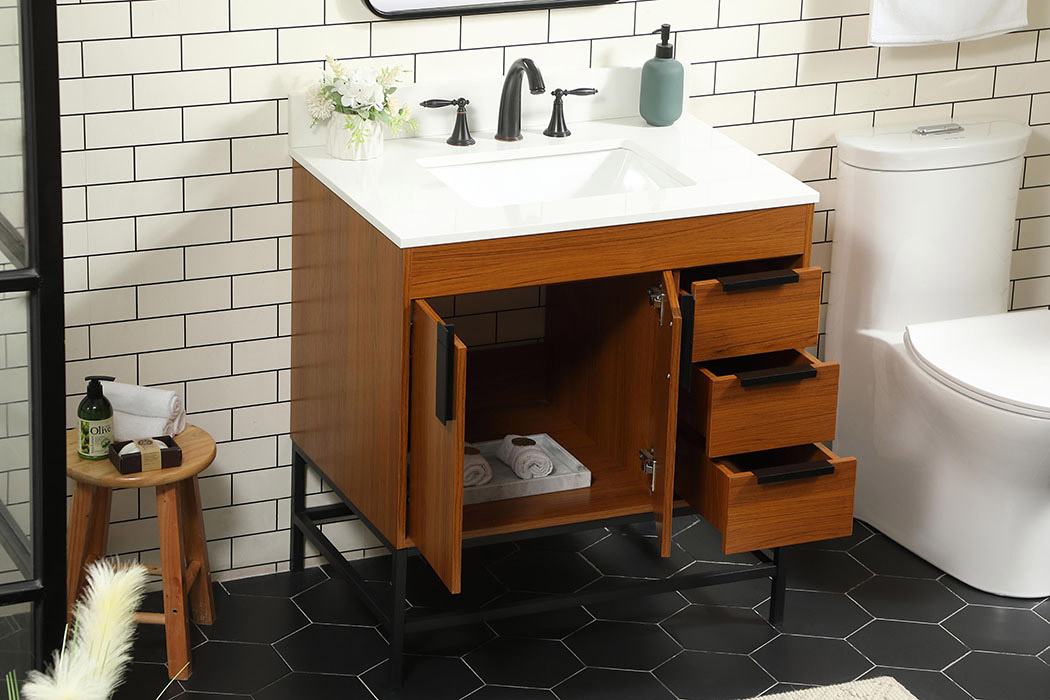 Elegant Bathroom Vanity - Teak (VF48832MTK-BS)