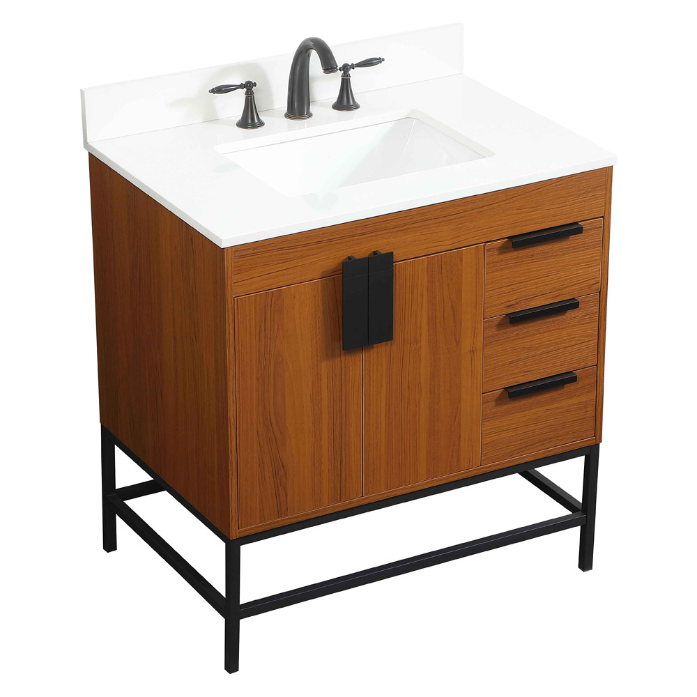 Elegant Bathroom Vanity - Teak (VF48832MTK-BS)