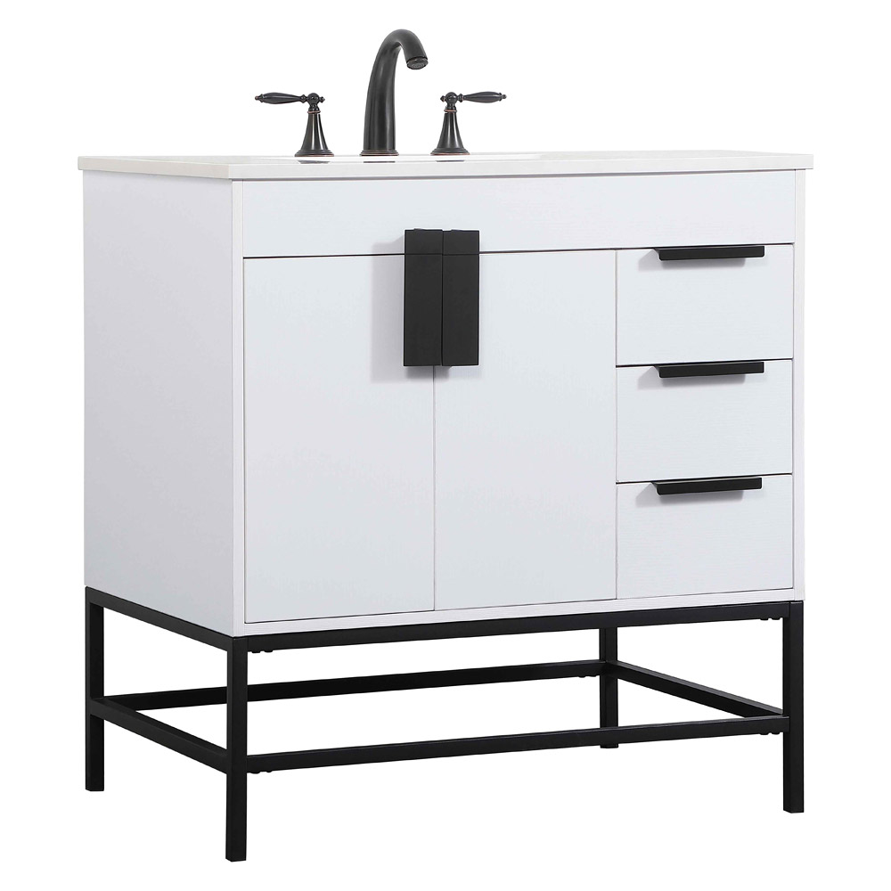Elegant Bathroom Vanity - White (VF48832MWH)