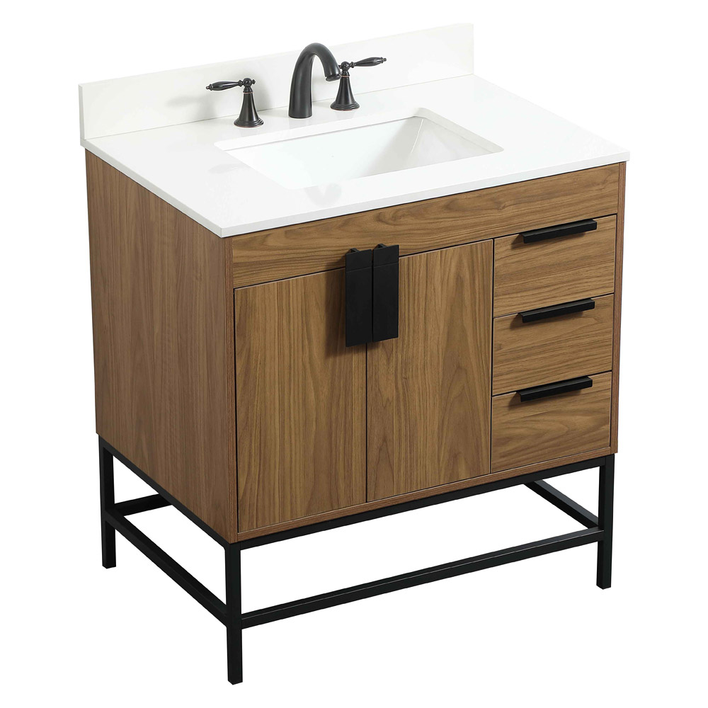 Elegant Bathroom Vanity - Walnut Brown (VF48832WB-BS)
