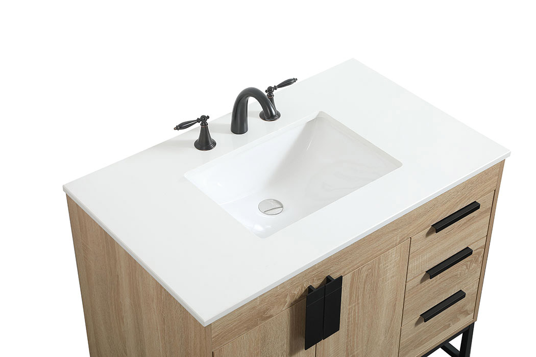 Elegant Bathroom Vanity - Mango Wood (VF48836MW)