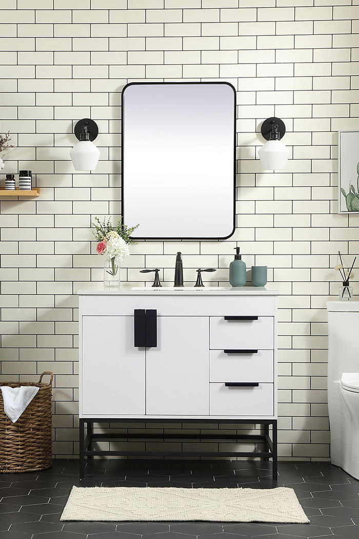 Elegant Bathroom Vanity - White (VF48836MWH)