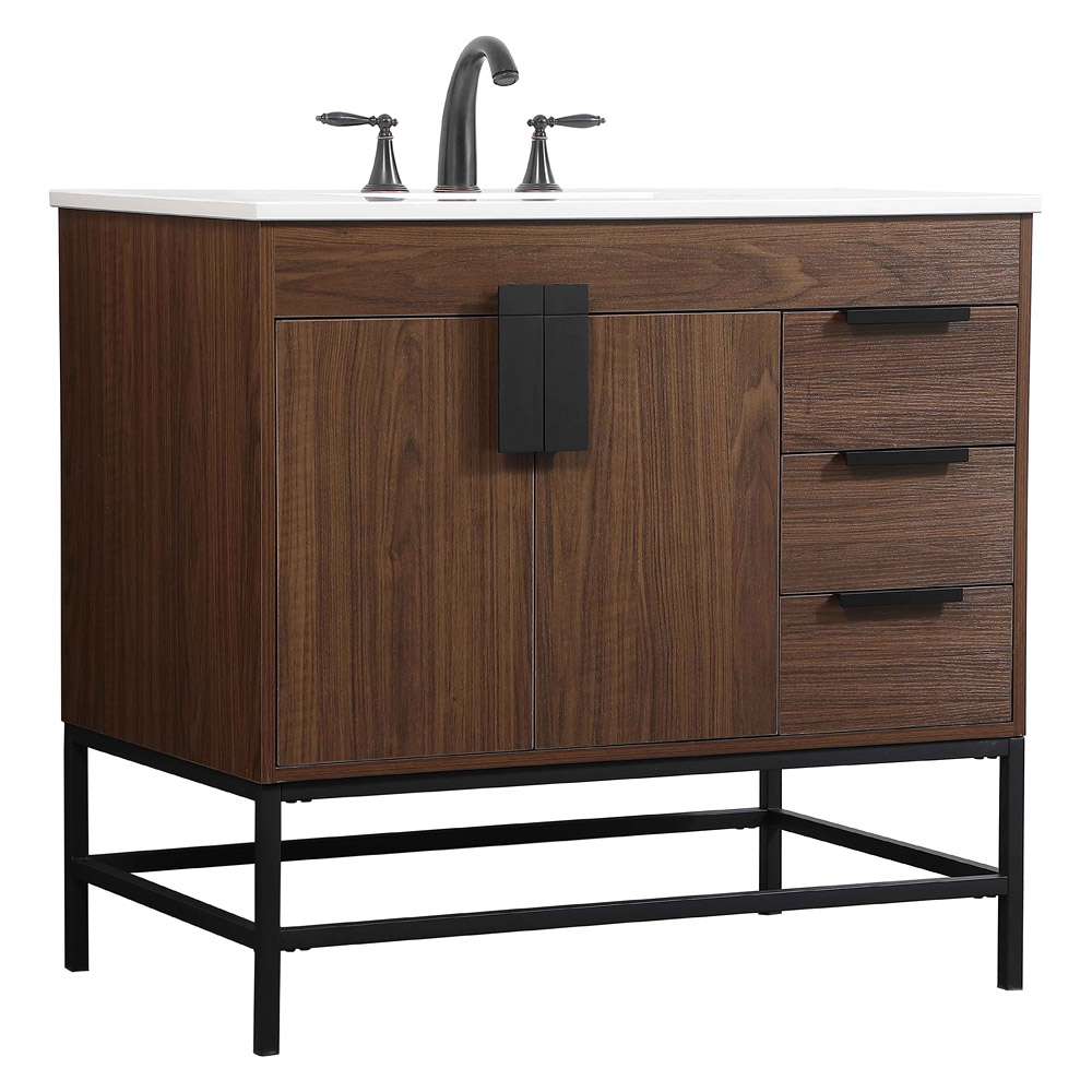 Elegant Bathroom Vanity - Walnut (VF48836MWT)