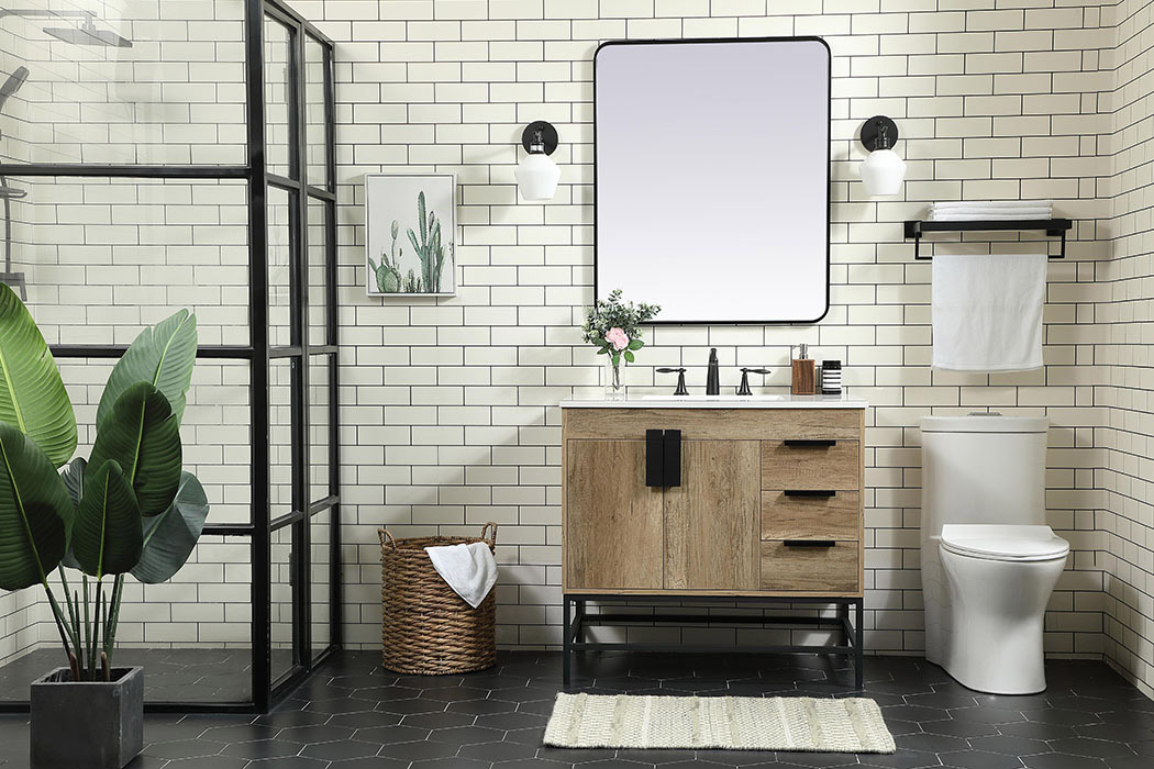 Elegant Bathroom Vanity - Natural Oak (VF48836NT)