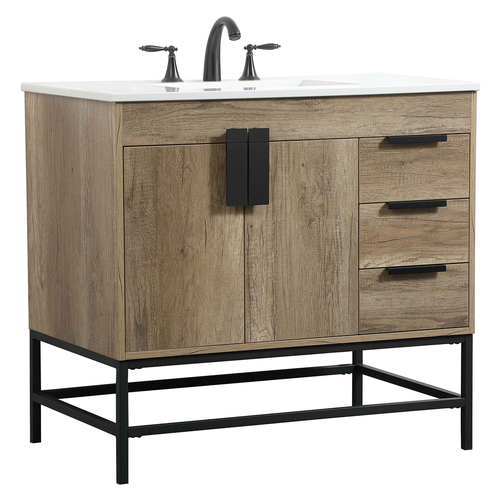 Elegant Bathroom Vanity - Natural Oak (VF48836NT)