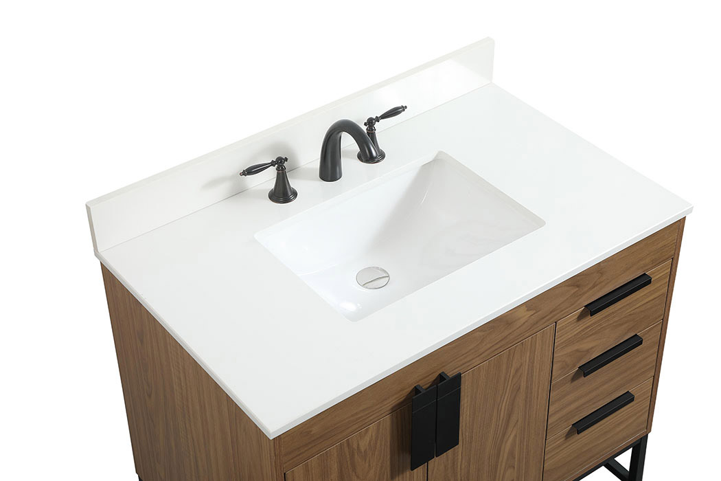 Elegant Bathroom Vanity - Walnut Brown (VF48836WB-BS)