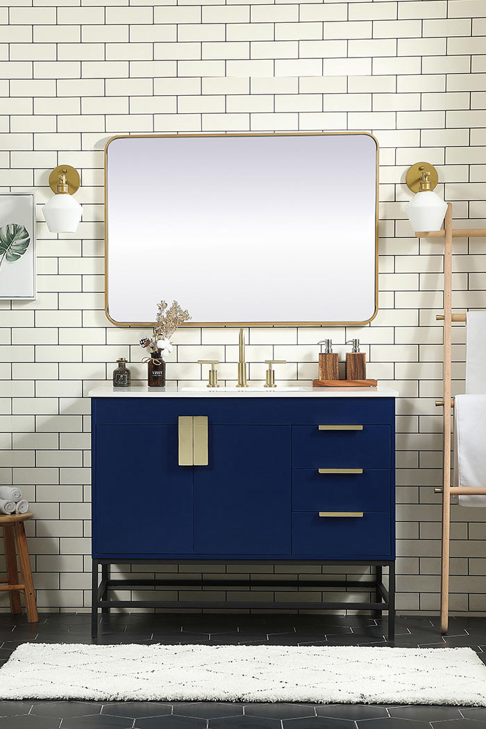 Elegant Bathroom Vanity - Blue (VF48842MBL)