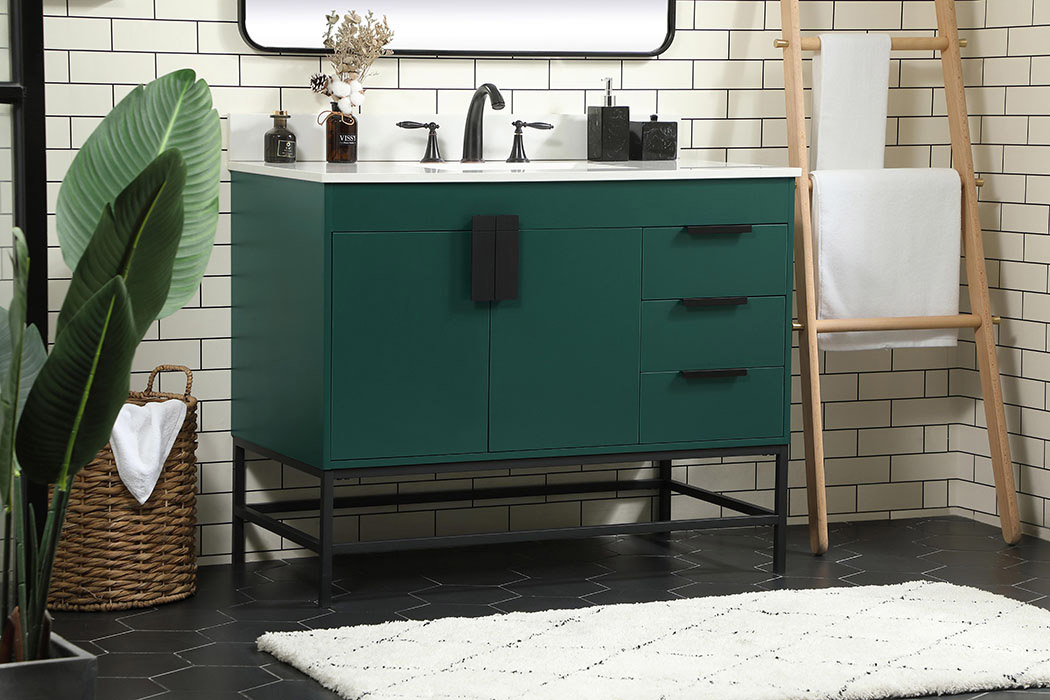 Elegant Bathroom Vanity - Green (VF48842MGN-BS)