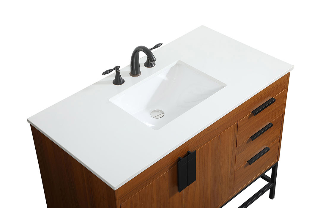 Elegant Bathroom Vanity - Teak (VF48842MTK)