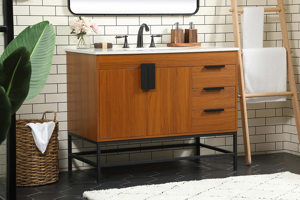 Elegant Bathroom Vanity - Teak (VF48842MTK)