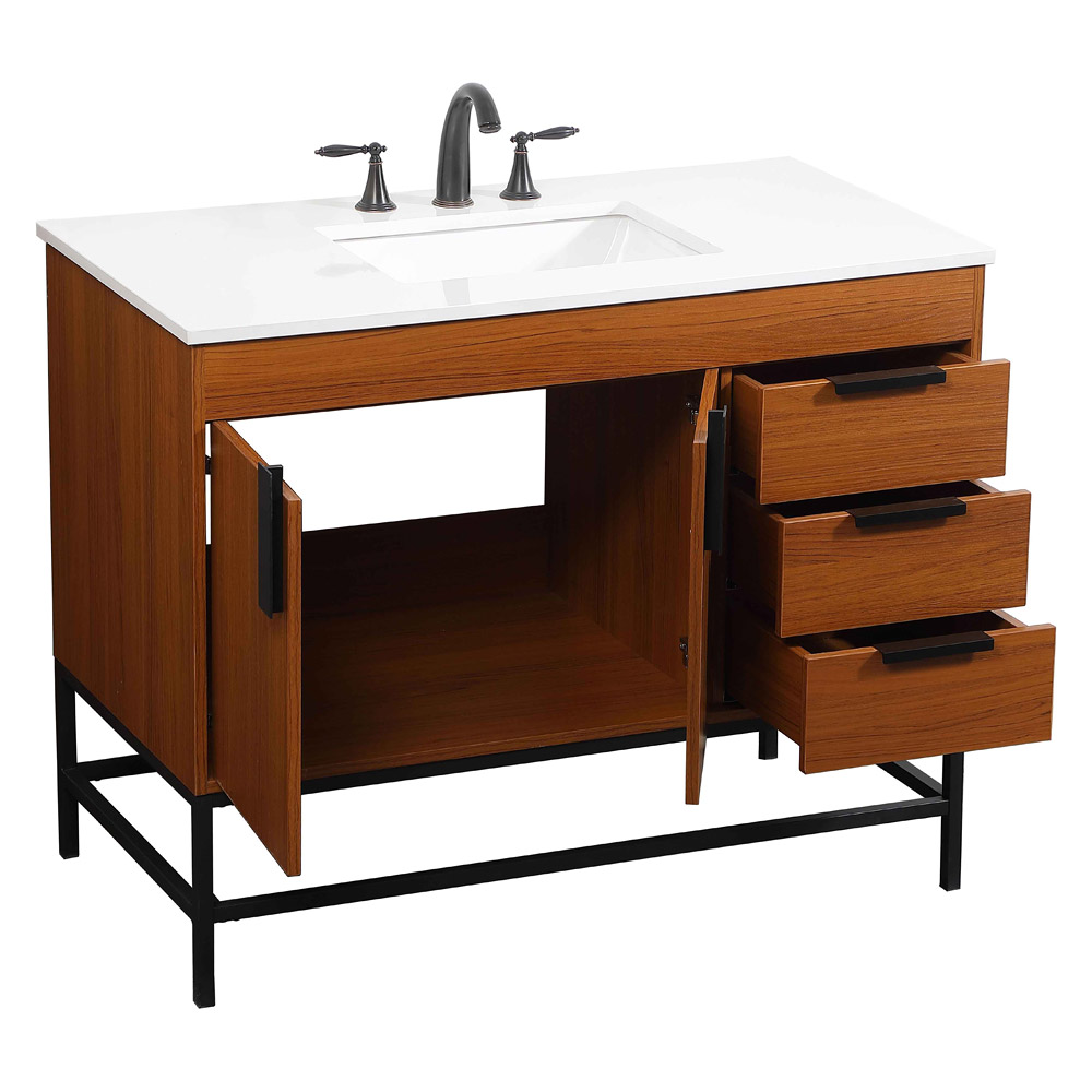 Elegant Bathroom Vanity - Teak (VF48842MTK)