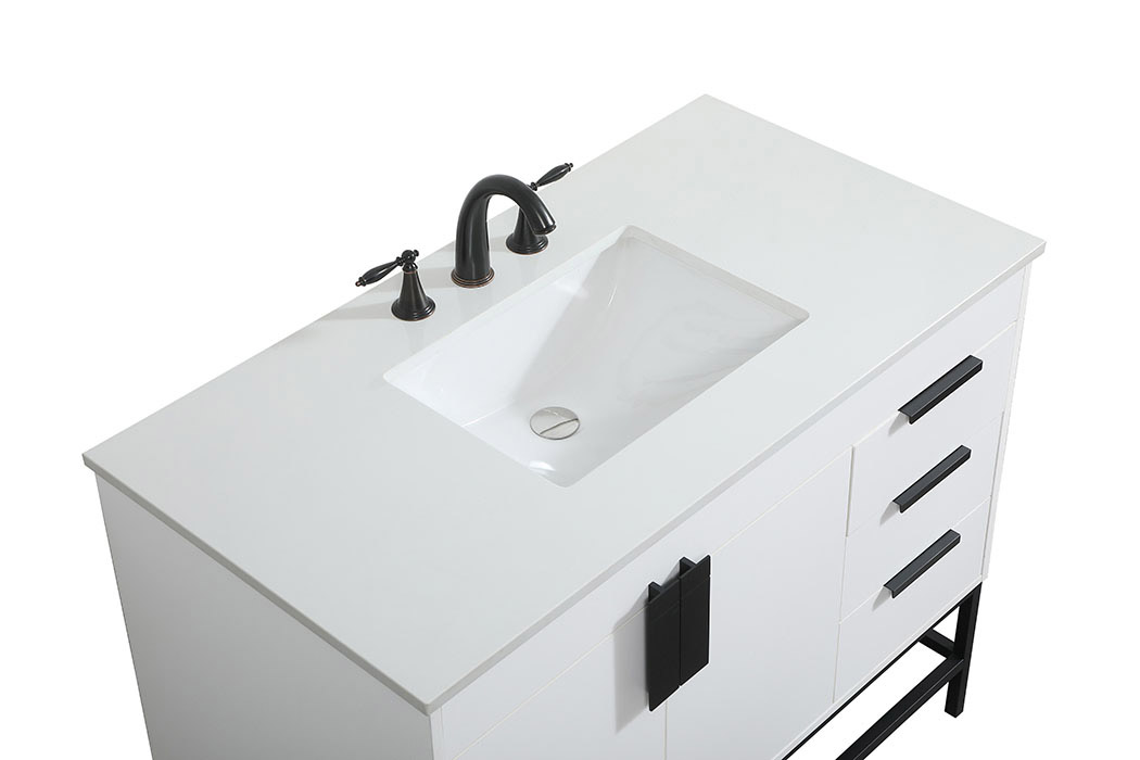 Elegant Bathroom Vanity - White (VF48842MWH)