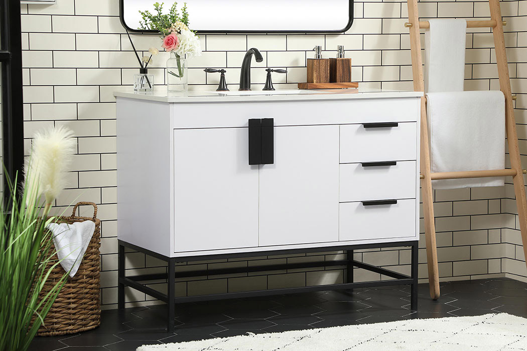 Elegant Bathroom Vanity - White (VF48842MWH)