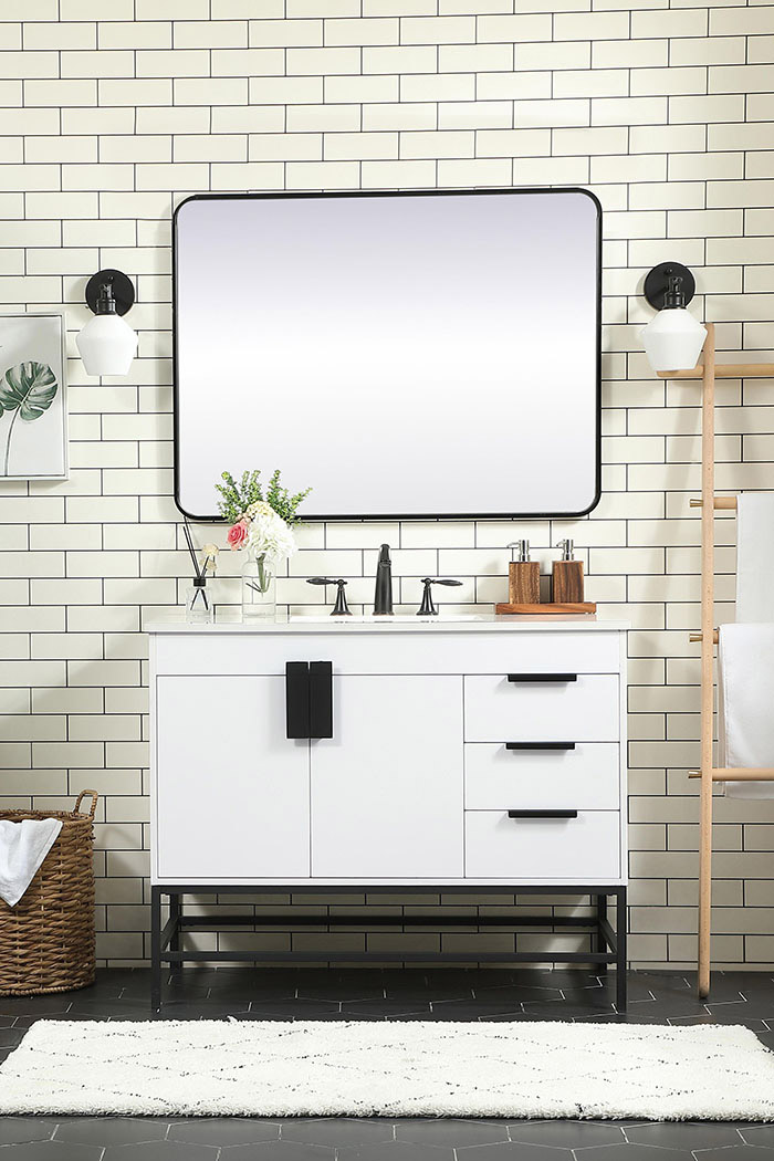 Elegant Bathroom Vanity - White (VF48842MWH)