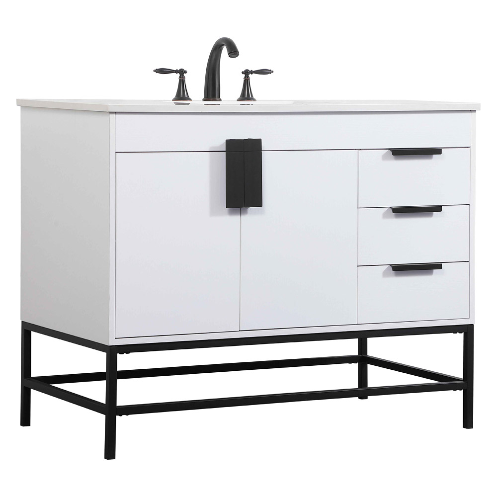 Elegant Bathroom Vanity - White (VF48842MWH)