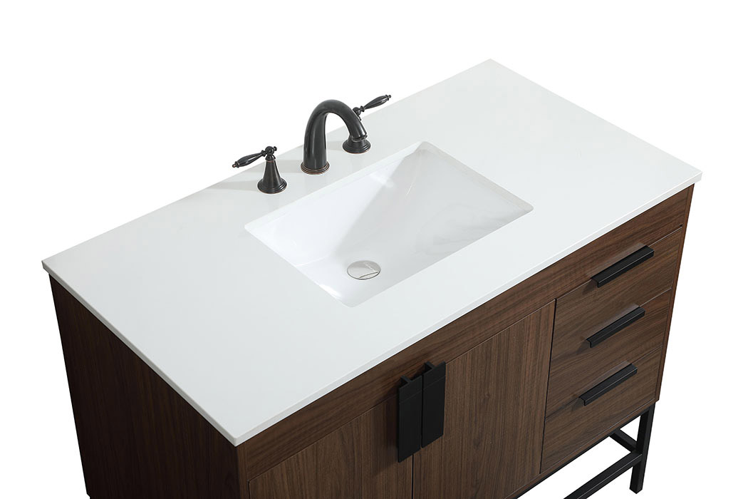 Elegant Bathroom Vanity - Walnut (VF48842MWT)