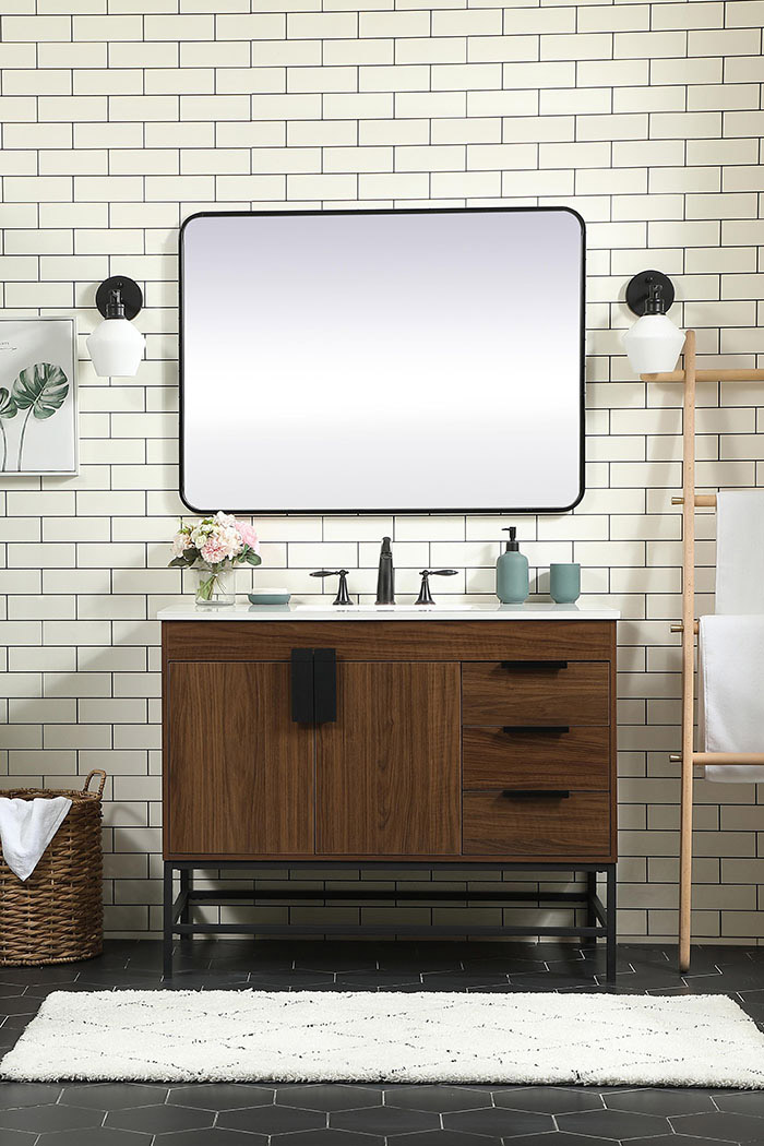 Elegant Bathroom Vanity - Walnut (VF48842MWT)