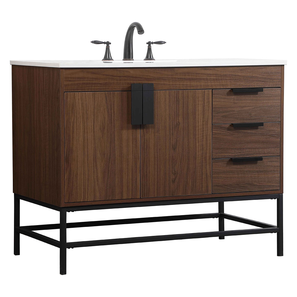 Elegant Bathroom Vanity - Walnut (VF48842MWT)