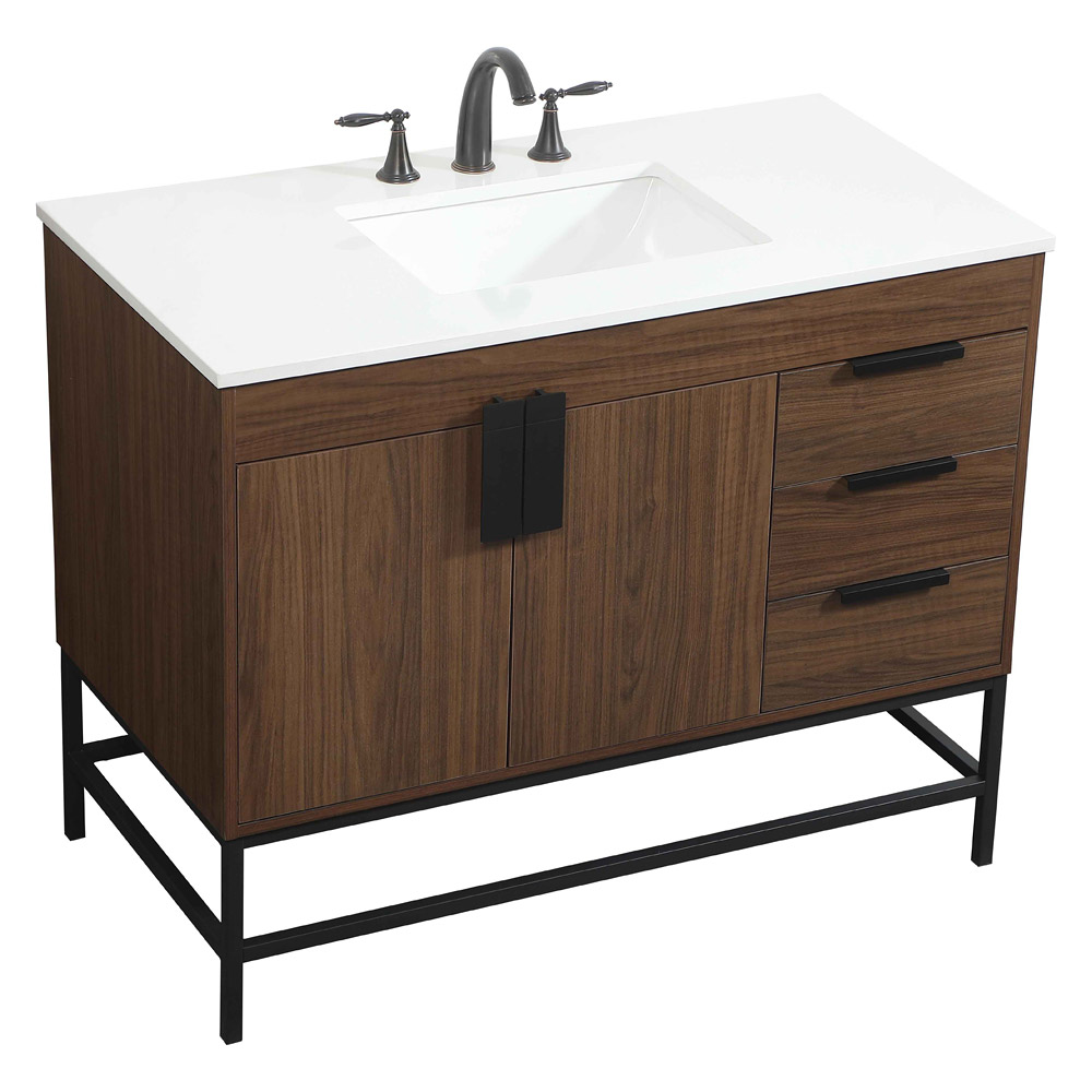 Elegant Bathroom Vanity - Walnut (VF48842MWT)