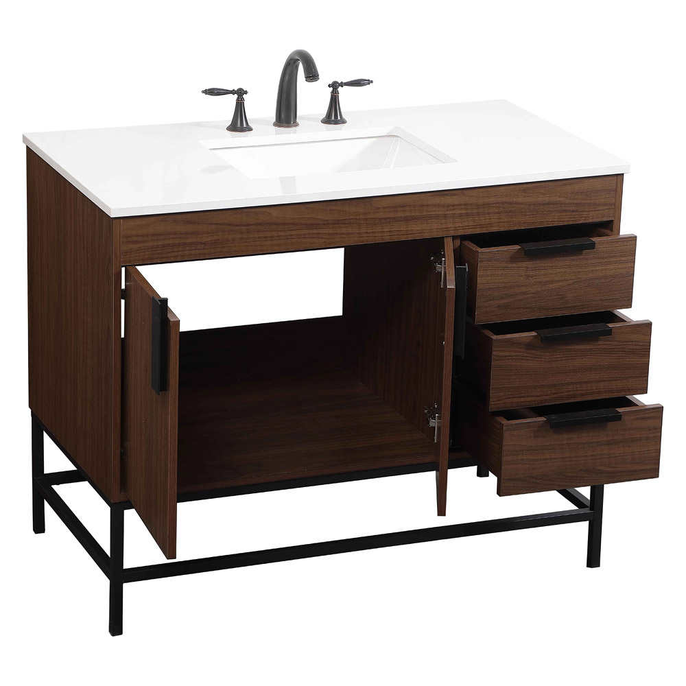 Elegant Bathroom Vanity - Walnut (VF48842MWT)