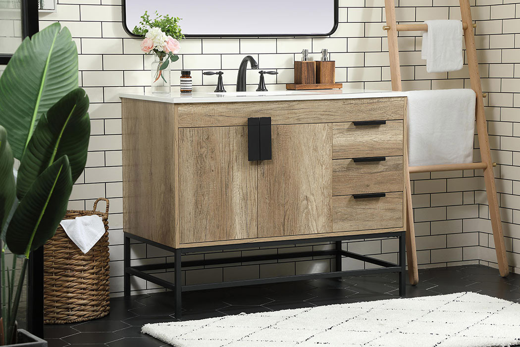 Elegant Bathroom Vanity - Natural Oak (VF48842NT)