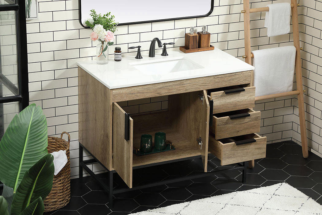 Elegant Bathroom Vanity - Natural Oak (VF48842NT)