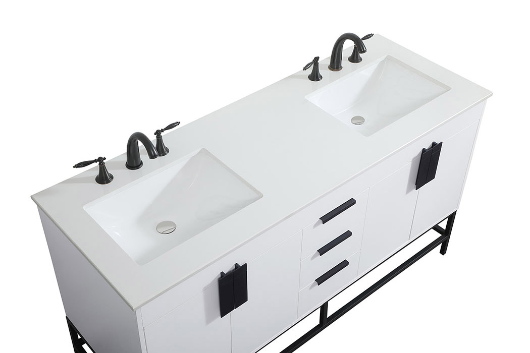 Elegant Bathroom Vanity - White (VF48860DMWH)