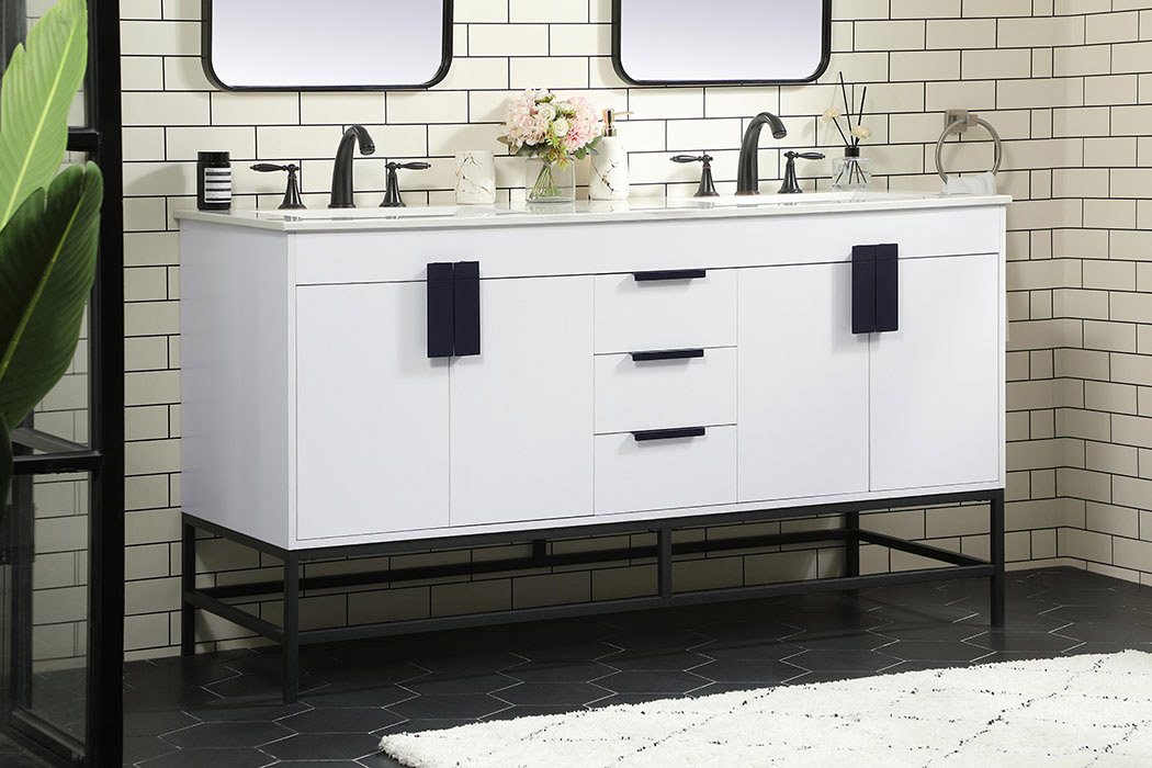 Elegant Bathroom Vanity - White (VF48860DMWH)