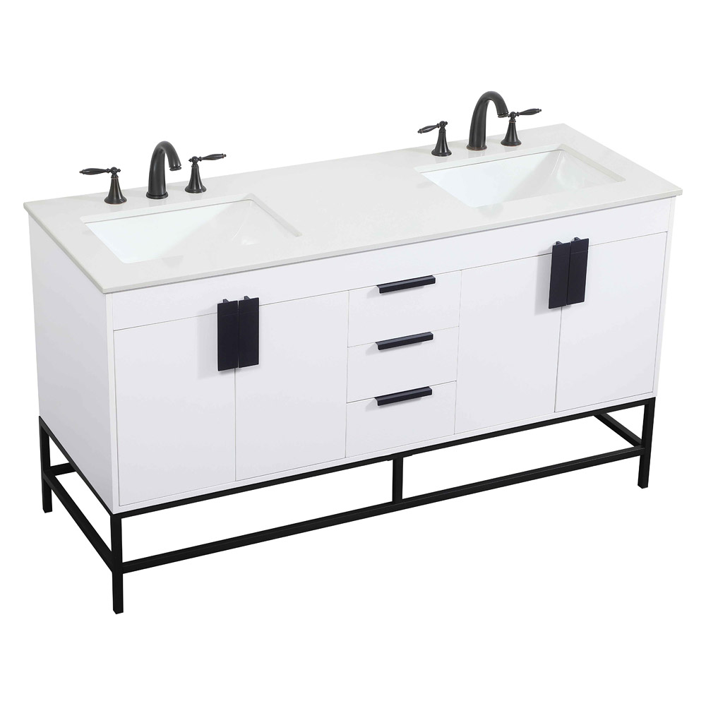 Elegant Bathroom Vanity - White (VF48860DMWH)