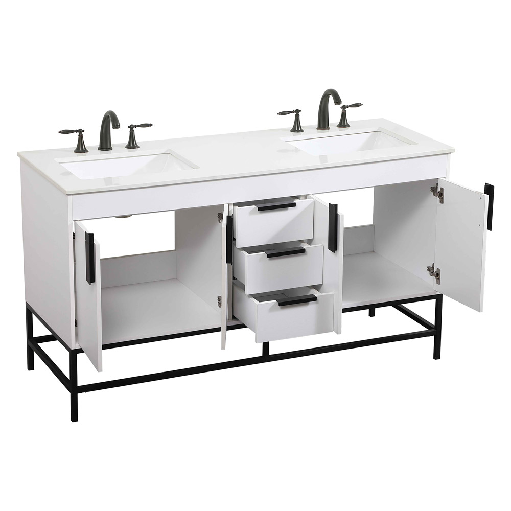 Elegant Bathroom Vanity - White (VF48860DMWH)