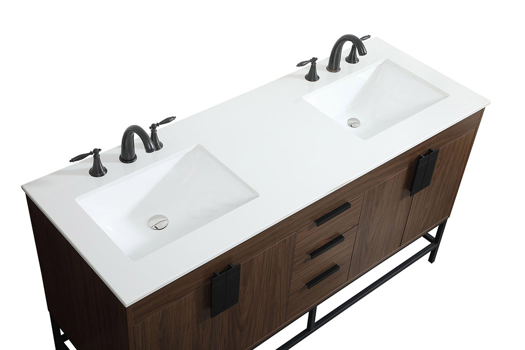Elegant Bathroom Vanity - Walnut (VF48860DMWT)