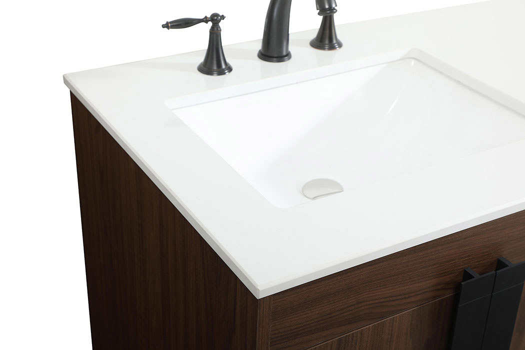 Elegant Bathroom Vanity - Walnut (VF48860DMWT)