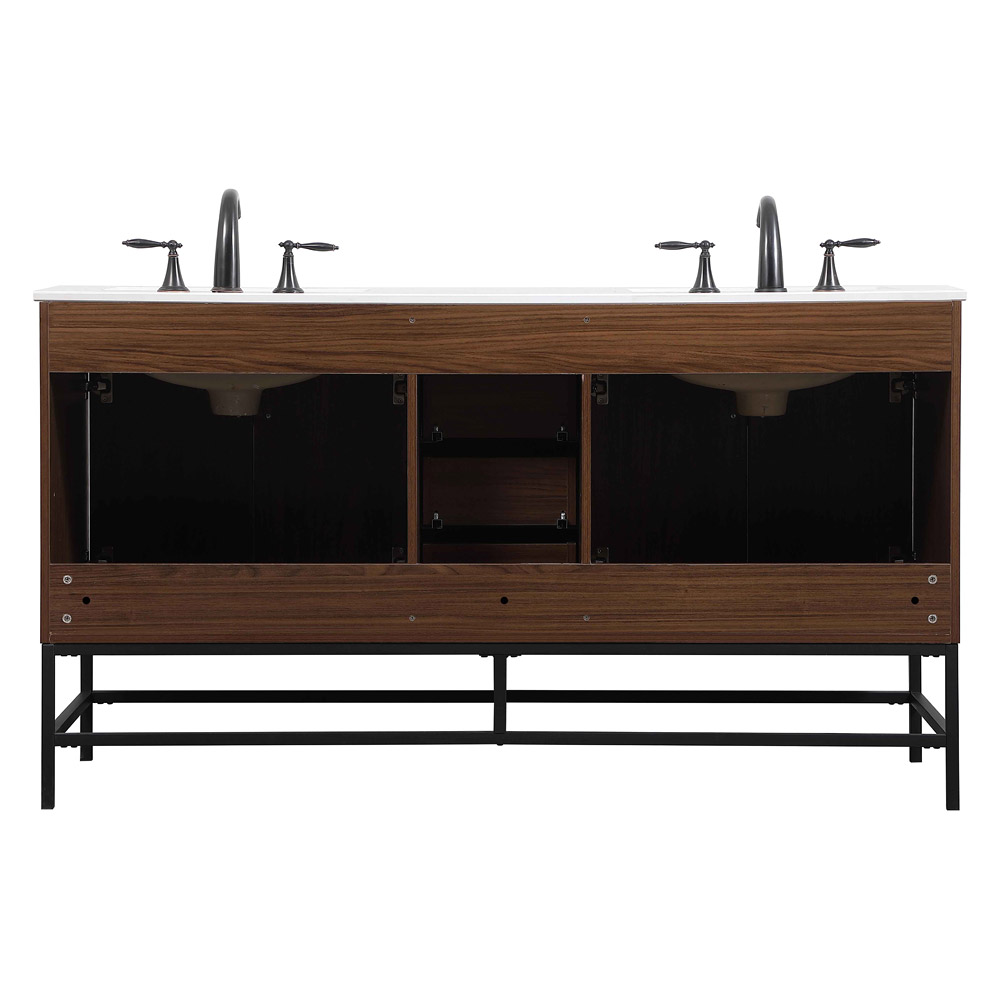 Elegant Bathroom Vanity - Walnut (VF48860DMWT)