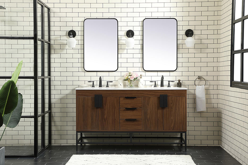 Elegant Bathroom Vanity - Walnut (VF48860DMWT)