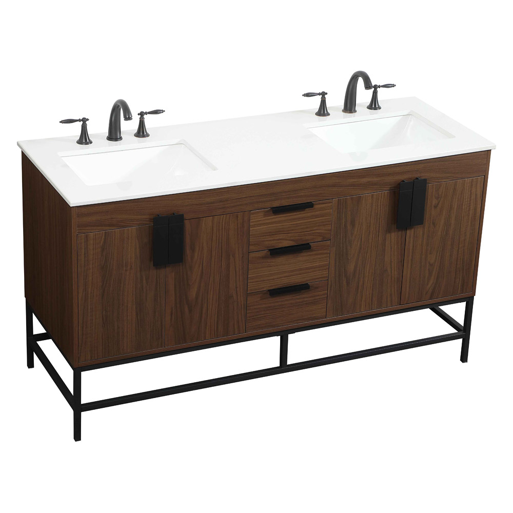 Elegant Bathroom Vanity - Walnut (VF48860DMWT)