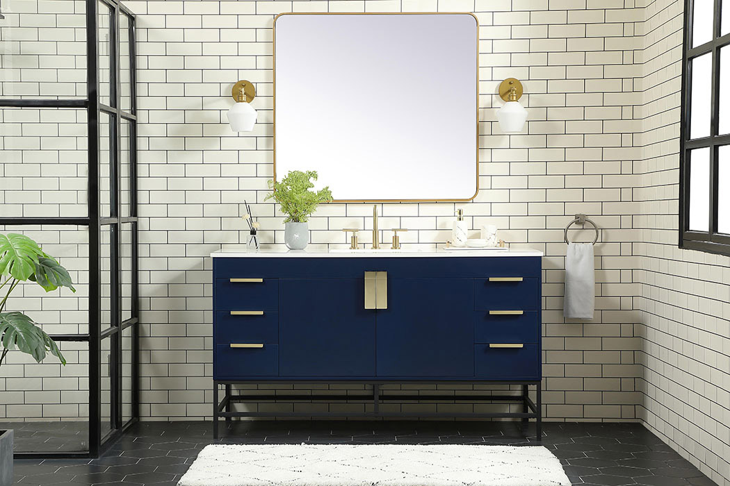 Elegant Bathroom Vanity - Blue (VF48860MBL)