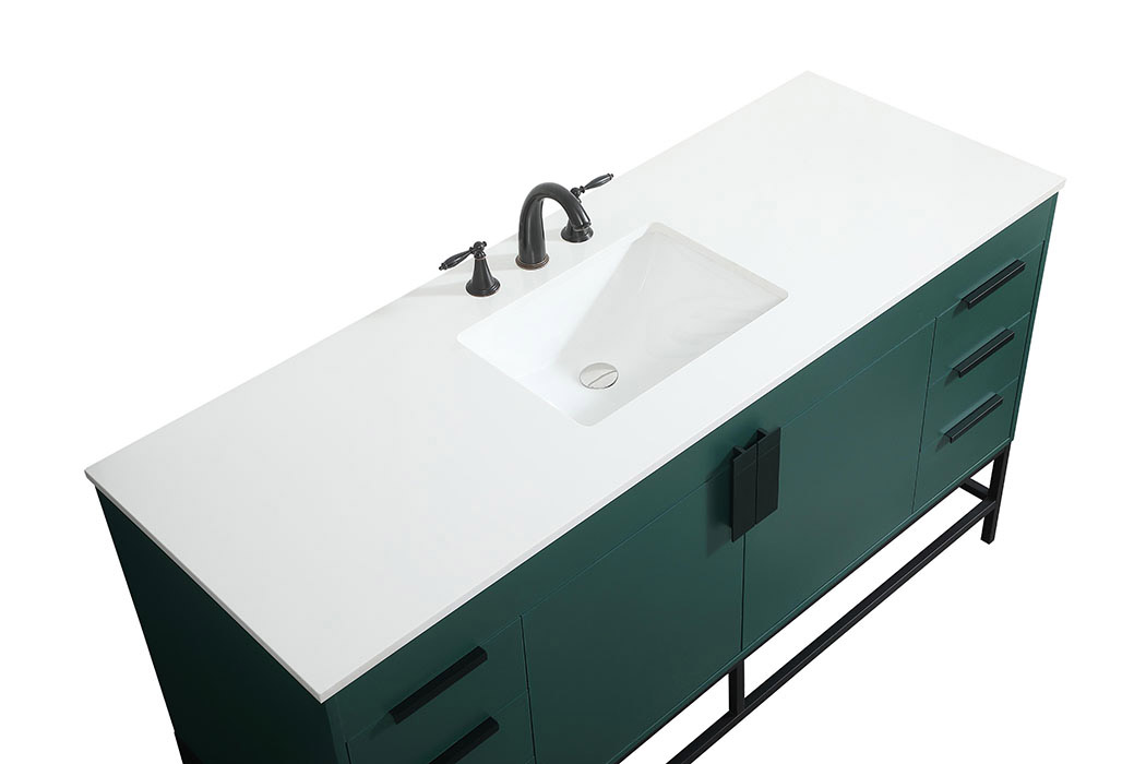 Elegant Bathroom Vanity - Green (VF48860MGN)
