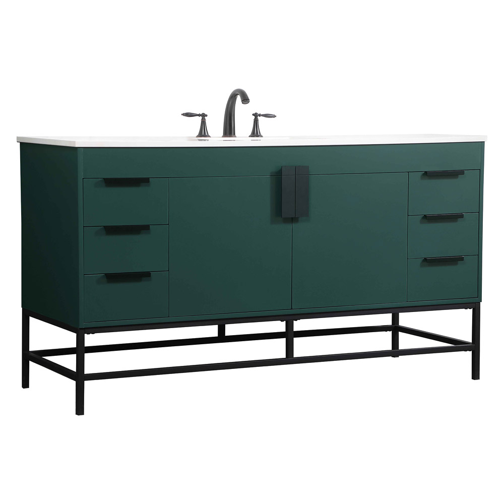 Elegant Bathroom Vanity - Green (VF48860MGN)