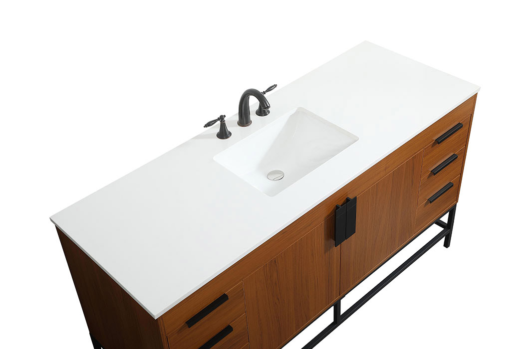 Elegant Bathroom Vanity - Teak (VF48860MTK)
