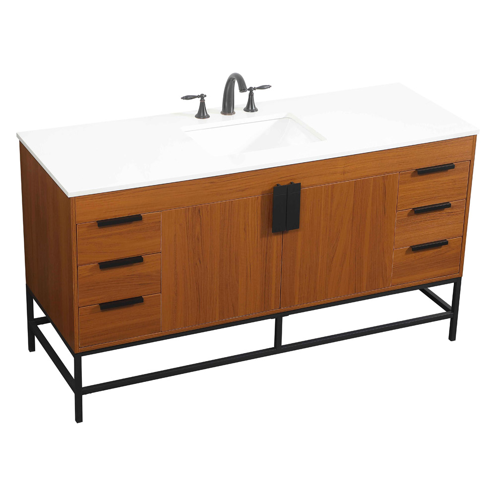 Elegant Bathroom Vanity - Teak (VF48860MTK)