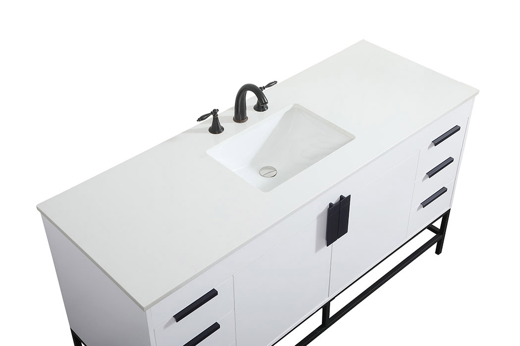 Elegant Bathroom Vanity - White (VF48860MWH)