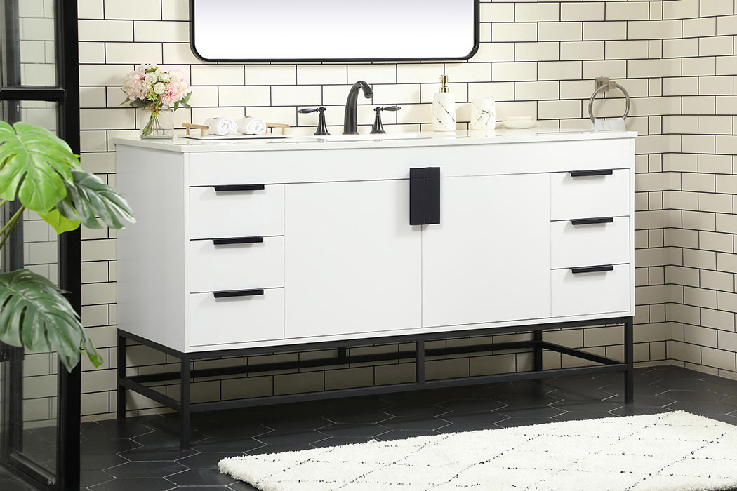Elegant Bathroom Vanity - White (VF48860MWH)