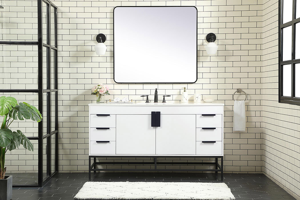 Elegant Bathroom Vanity - White (VF48860MWH)