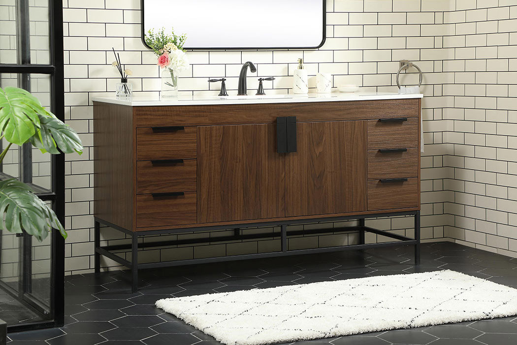 Elegant Bathroom Vanity - Walnut (VF48860MWT)